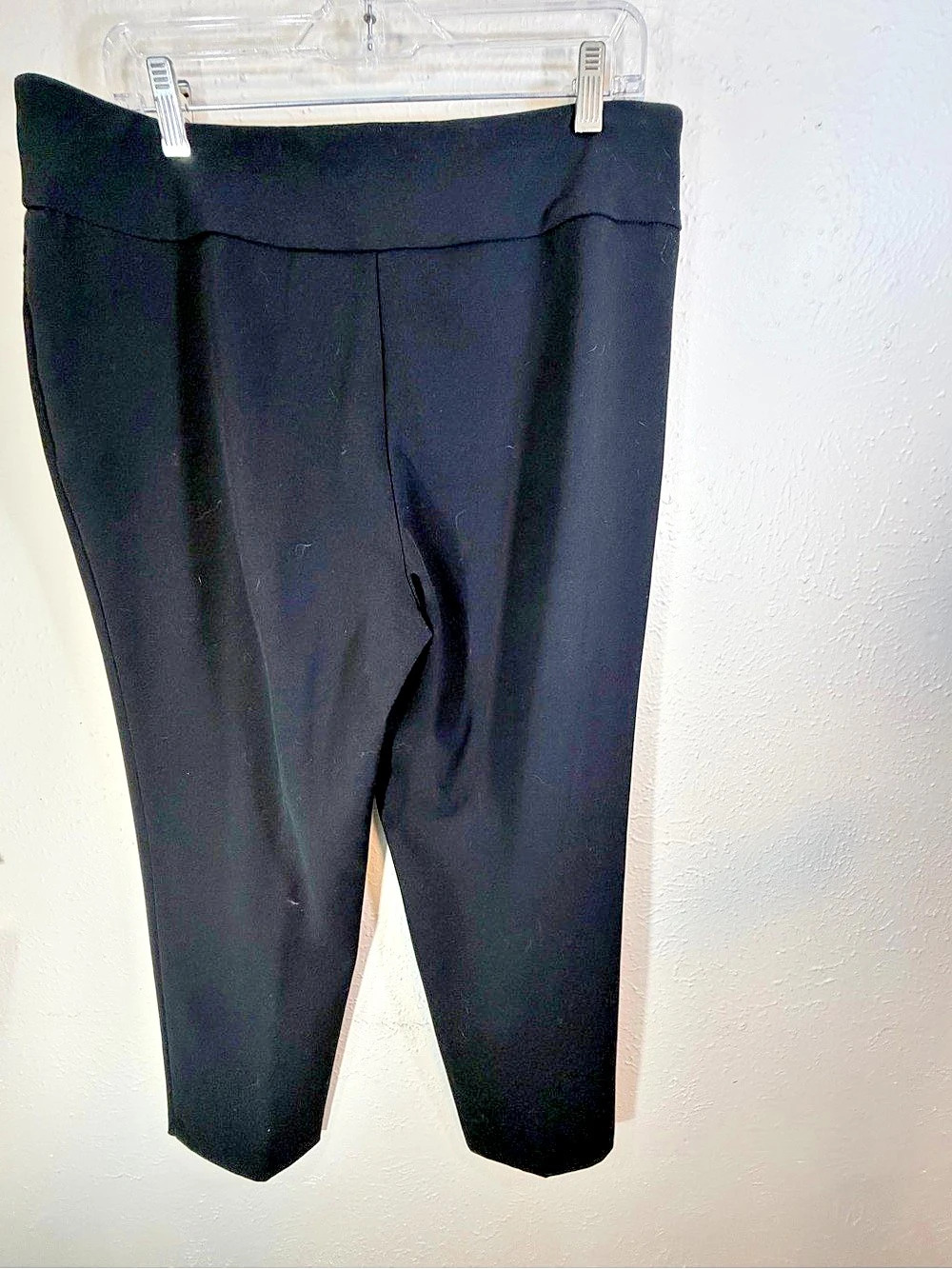 Investments Petites Black Pull On Dress Pants 12 PS